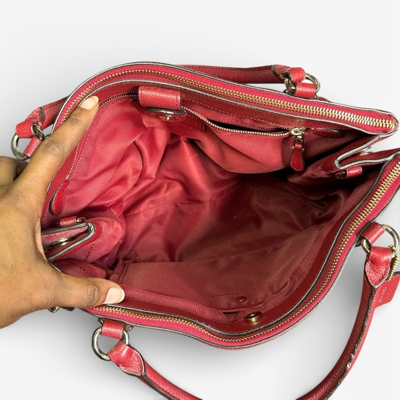 Coach Borough Red Leather Bag